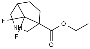 3-Azabicyclo[3.2.1]octane-1-carboxylic acid, 8,8-difluoro-, ethyl ester Structure