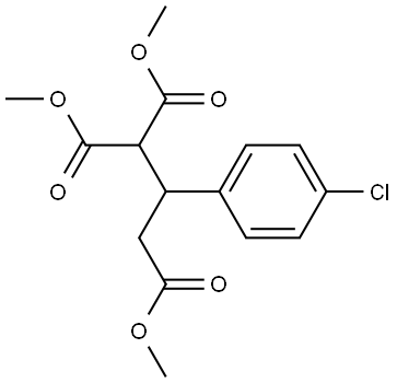 1,1,3-Propanetricarboxylic acid, 2-(4-chlorophenyl)-, 1,1,3-trimethyl ester Structure