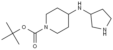 tert-butyl 4-(pyrrolidin-3-ylamino)piperidine-1-carboxylate Structure