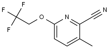 3-Methyl-6-(2,2,2-trifluoroethoxy)-2-pyridinecarbonitrile Structure