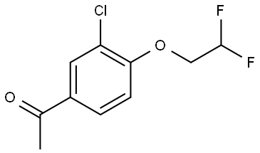 1-[3-Chloro-4-(2,2-difluoroethoxy)phenyl]ethanone Structure