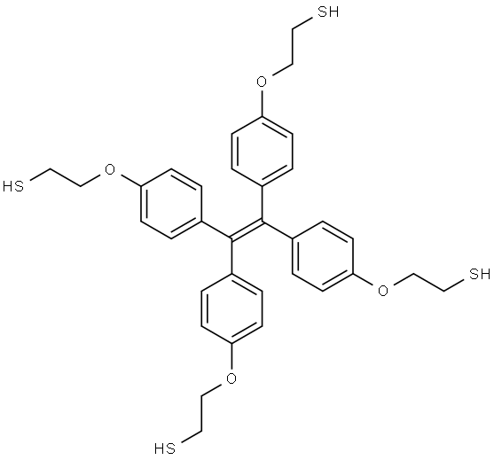 1,1,2,2-tetrakis[4-(2-mercaptoethoxy)phenyl]ethene Structure