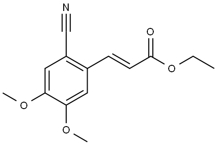 (E)-Ethyl 3-(2-cyano-4,5-dimethoxyphenyl)acrylate Structure