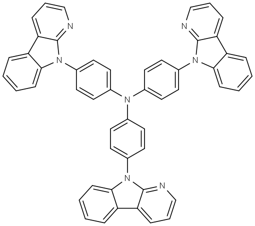 Benzenamine, 4-(9H-pyrido[2,3-b]indol-9-yl)-N,N-bis[4-(9H-pyrido[2,3-b]indol-9-yl)phenyl]- Structure