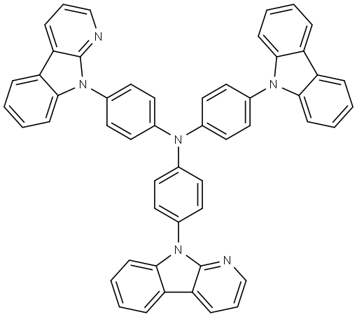 Benzenamine, 4-(9H-carbazol-9-yl)-N,N-bis[4-(9H-pyrido[2,3-b]indol-9-yl)phenyl]- Structure