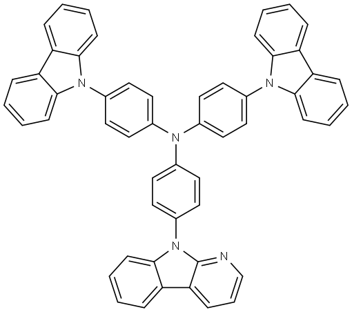 Benzenamine, N,N-bis[4-(9H-carbazol-9-yl)phenyl]-4-(9H-pyrido[2,3-b]indol-9-yl)- Structure