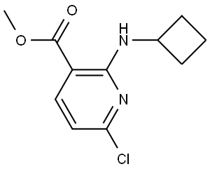 3-Pyridinecarboxylic acid, 6-chloro-2-(cyclobutylamino)-, methyl ester Structure