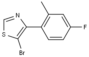 5-Bromo-4-(2-methyl-4-fluorophenyl)thiazole Structure