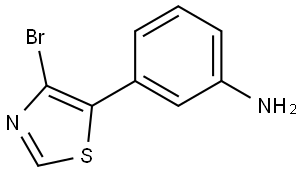 4-Bromo-5-(3-aminophenyl)thiazole 구조식 이미지