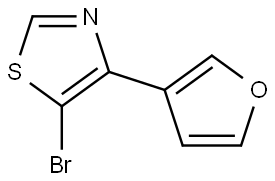 5-Bromo-4-(3-furyl)thiazole Structure