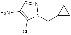 5-Chloro-1-(cyclopropylmethyl)-1H-pyrazol-4-amine Structure