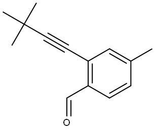 2-(3,3-Dimethyl-1-butyn-1-yl)-4-methylbenzaldehyde Structure