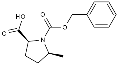 1-(Phenylmethyl) (2S,5S)-5-methyl-1,2-pyrrolidinedicarboxylate Structure