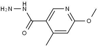 6-Methoxy-4-methyl-3-pyridinecarboxylic acid hydrazide Structure