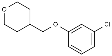 4-[(3-Chlorophenoxy)methyl]tetrahydro-2H-pyran Structure