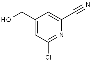 2-Pyridinecarbonitrile, 6-chloro-4-(hydroxymethyl)- Structure