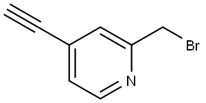 2-(bromomethyl)-4-ethynylpyridine Structure