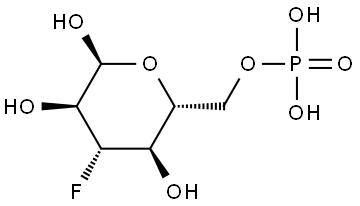 α-D-Glucopyranose, 3-deoxy-3-fluoro-, 6-(dihydrogen phosphate) Structure