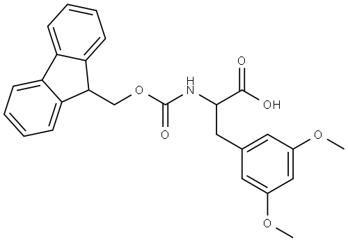 3-(3,5-dimethoxyphenyl)-2-{[(9H-fluoren-9-ylmethoxy)carbonyl]amino}propanoic acid Structure