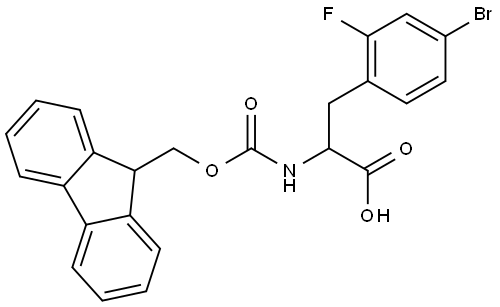 N-Fmoc-2-fluoro-4-bromo-DL-phenylalanine Structure