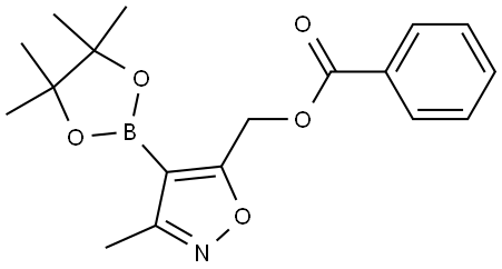 5-Isoxazolemethanol, 3-methyl-4-(4,4,5,5-tetramethyl-1,3,2-dioxaborolan-2-yl)-, 5-benzoate Structure