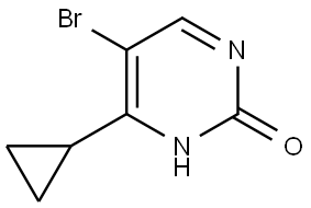 5-Bromo-2-hydroxy-4-(cyclopropyl)pyrimidine Structure