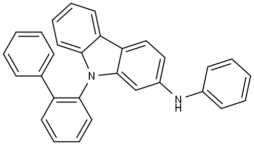 9H-Carbazol-2-amine, 9-[1,1′-biphenyl]-2-yl-N-phenyl- Structure