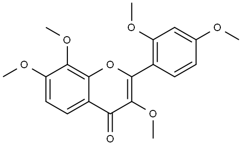 3,7,8,2',4'-Pentamethoxyflavone Structure