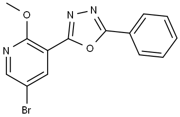 5-Bromo-2-methoxy-3-(5-phenyl-1,3,4-oxadiazol-2-yl)pyridine Structure