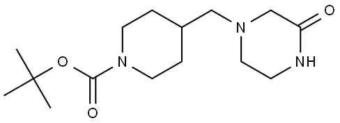 tert-butyl 4-((3-oxopiperazin-1-yl)methyl)piperidine-1-carboxylate Structure