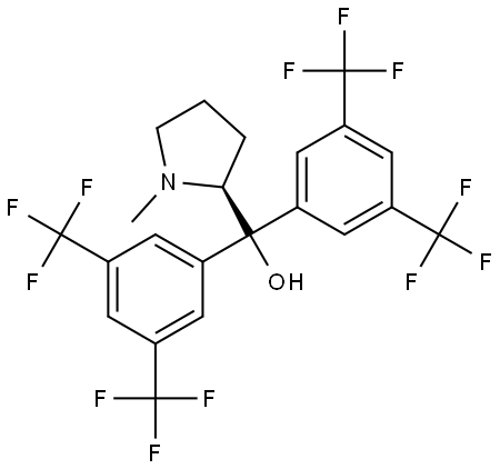 (S)-bis(3,5-bis(trifluoromethyl)phenyl)(1-methylpyrrolidin-2-yl)methanol Structure