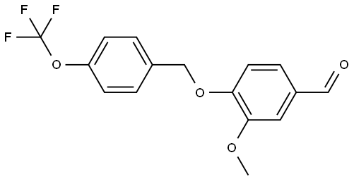 3-Methoxy-4-[[4-(trifluoromethoxy)phenyl]methoxy]benzaldehyde Structure