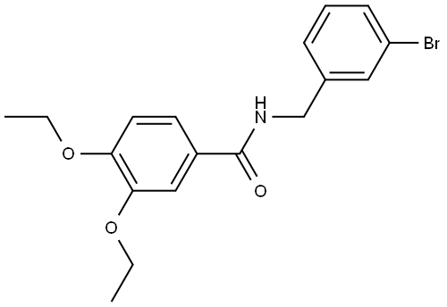 N-[(3-Bromophenyl)methyl]-3,4-diethoxybenzamide Structure