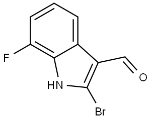 2-bromo-7-fluoro-1H-indole-3-carbaldehyde Structure