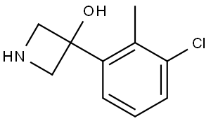 3-(3-Chloro-2-methylphenyl)-3-azetidinol Structure