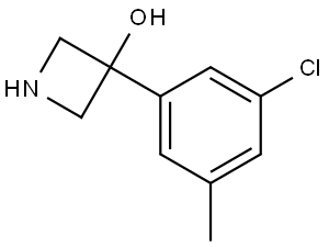 3-(3-Chloro-5-methylphenyl)-3-azetidinol Structure