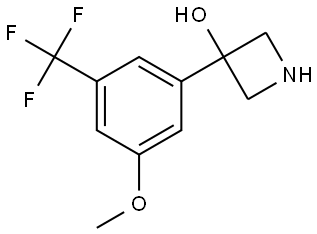 3-[3-Methoxy-5-(trifluoromethyl)phenyl]-3-azetidinol Structure