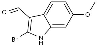 2-bromo-6-methoxy-1H-indole-3-carbaldehyde Structure