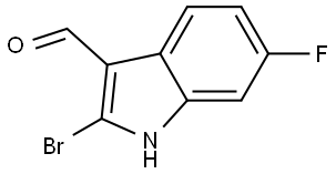 2-bromo-6-fluoro-1H-indole-3-carbaldehyde Structure