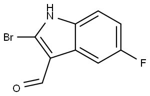 2-bromo-5-fluoro-1H-indole-3-carbaldehyde Structure