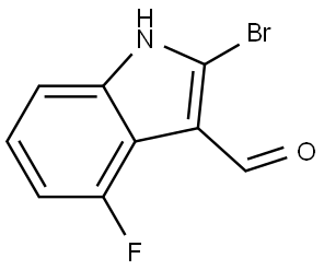 2-bromo-4-fluoro-1H-indole-3-carbaldehyde Structure