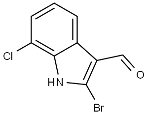 2-bromo-7-chloro-1H-indole-3-carbaldehyde Structure