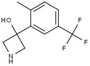 3-[2-Methyl-5-(trifluoromethyl)phenyl]-3-azetidinol Structure