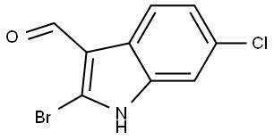 2-bromo-6-chloro-1H-indole-3-carbaldehyde Structure