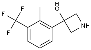 3-[2-Methyl-3-(trifluoromethyl)phenyl]-3-azetidinol Structure