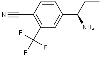 (R)-4-(1-aminopropyl)-2-(trifluoromethyl)benzonitrile Structure