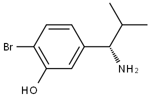 5-[(1S)-1-AMINO-2-METHYLPROPYL]-2-BROMOPHENOL Structure