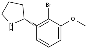 (2R)-2-(2-BROMO-3-METHOXYPHENYL)PYRROLIDINE Structure