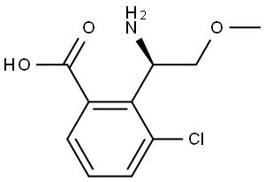 2-[(1R)-1-amino-2-methoxyethyl]-3-chlorobenzoic acid Structure