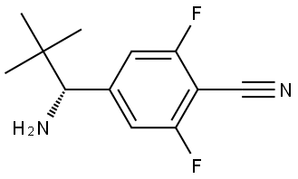 (R)-4-(1-amino-2,2-dimethylpropyl)-2,6-difluorobenzonitrile Structure